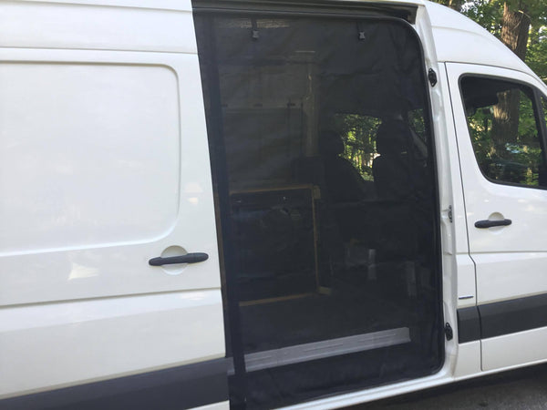 Roll Up Sliding Door Screen for 144" Wheelbase High Roof - Ripplewear