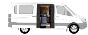 Roll Up Sliding Door Screen for 144" Wheelbase High Roof - Ripplewear