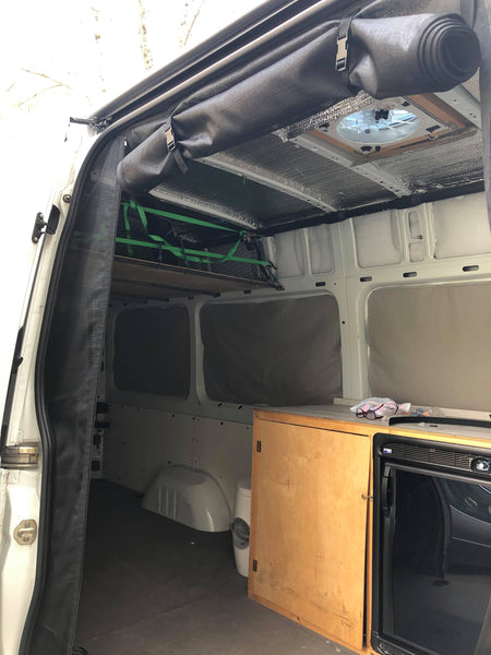 Roll Up Sliding Door Screen for 144" Wheelbase High Roof - Ripplewear