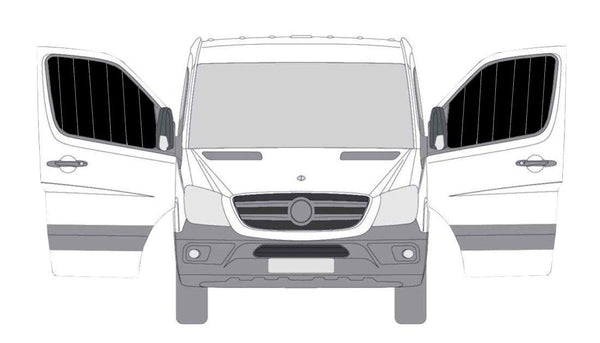 Sprinter Front Window low-E Insulated Pleated Privacy Covers - Driver and Passenger - Ripplewear