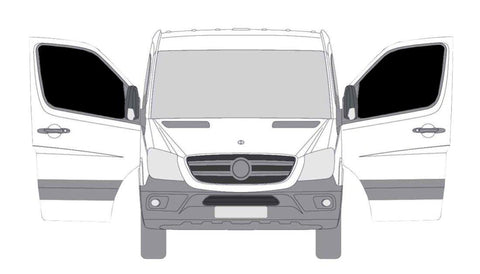 Sprinter Front Window Insulated Privacy Covers - Driver and Passenger - Ripplewear