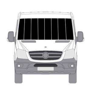 Sprinter Windshield Pleated Privacy Covers Low-E Insulated - Ripplewear