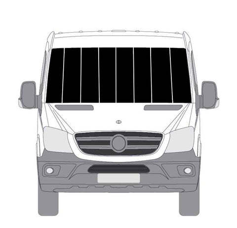 Sprinter Windshield Pleated Privacy Covers Low-E Insulated - Ripplewear