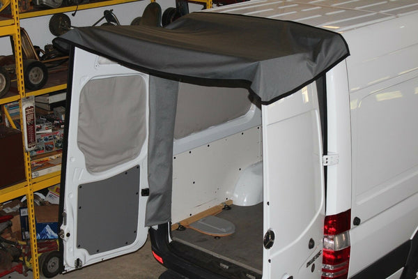 Mercedes Sprinter Van Canopy Awning Cordura Magnetic Rear Doors - Ripplewear