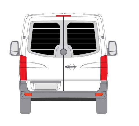 Sprinter Rear Windows low-E Insulated Pleated Privacy Cover - Ripplewear