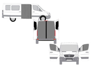 Sprinter Screen Package - Rear Door / Sliding Door / Front Windows - 170" WB - Ripplewear