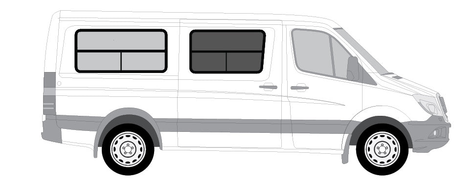 Insulated Windows for CRL Sliding Door - 144" WB - Ripplewear