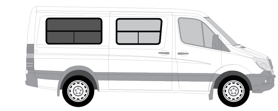 Insulated Windows for CRL Rear Quarter Panel - 144" WB - Passenger Side - Ripplewear