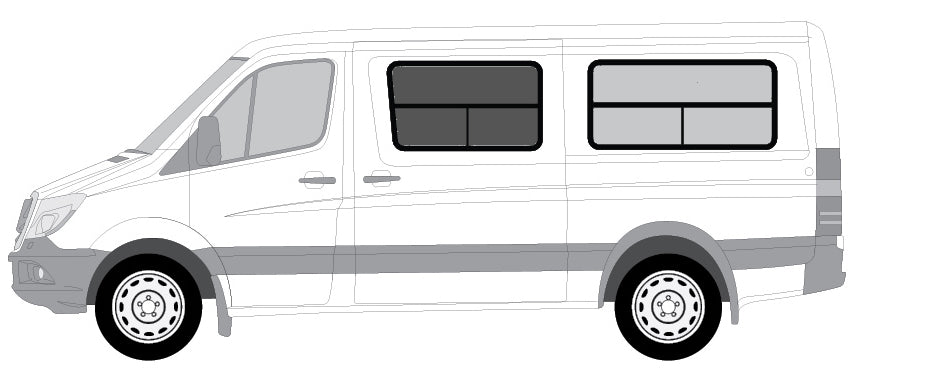 Insulated Windows for CRL Crew Cab - 144" WB - Ripplewear