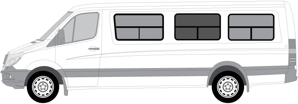 Insulated Windows for CRL Center Panel - 170" WB - Driver Side - Ripplewear