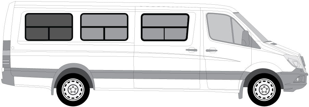 Insulated Windows for CRL Rear Panel - 170" WB - Passenger Side - Ripplewear